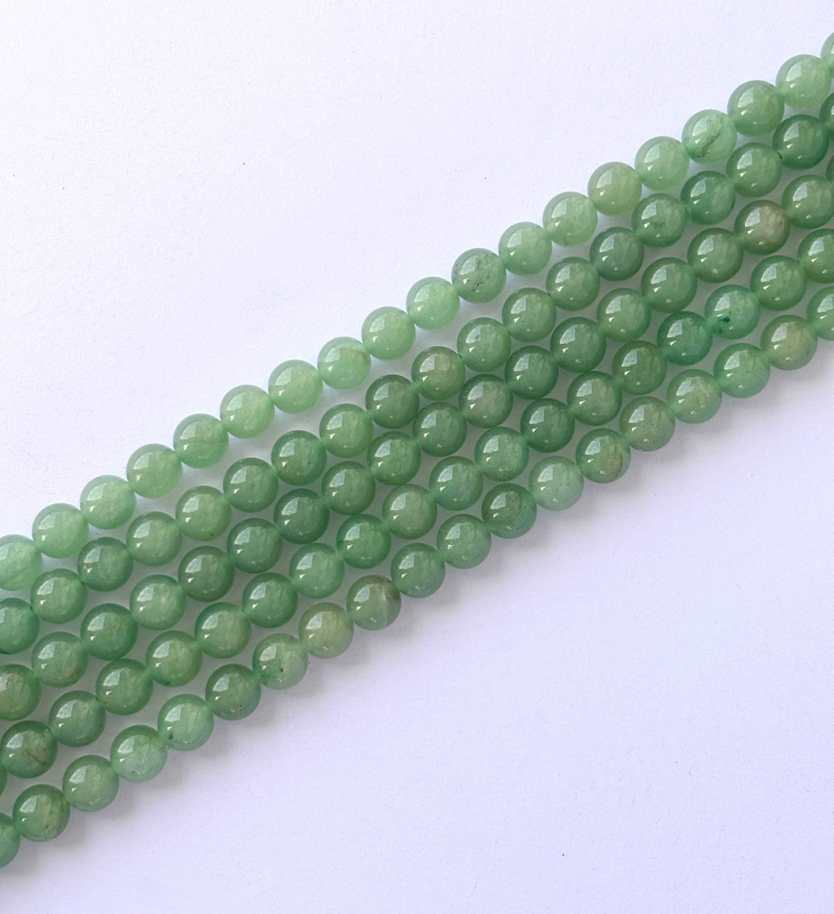 Smooth Natural Green Aventurine Beads