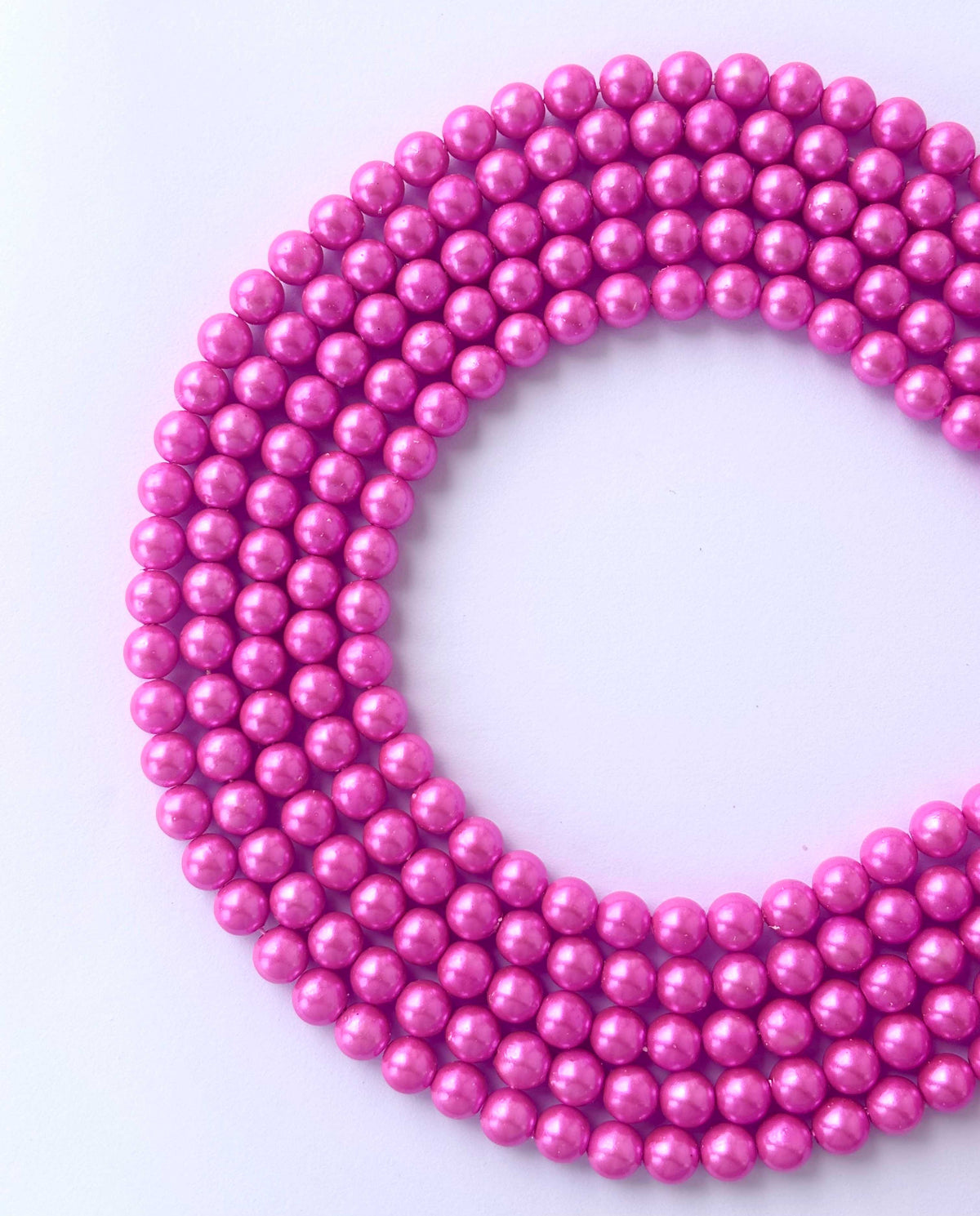 Magenta Pink Pearl Beads 8MM