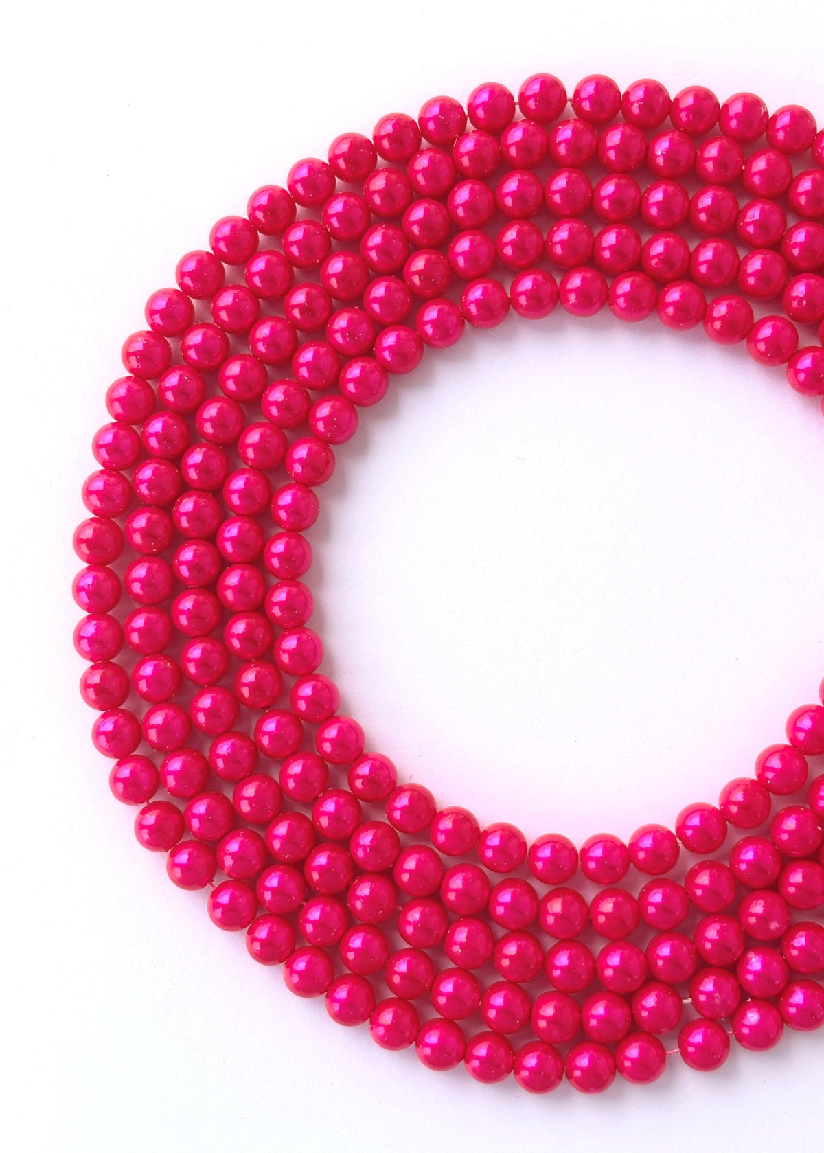 Hot Pink Pearl Beads 8MM