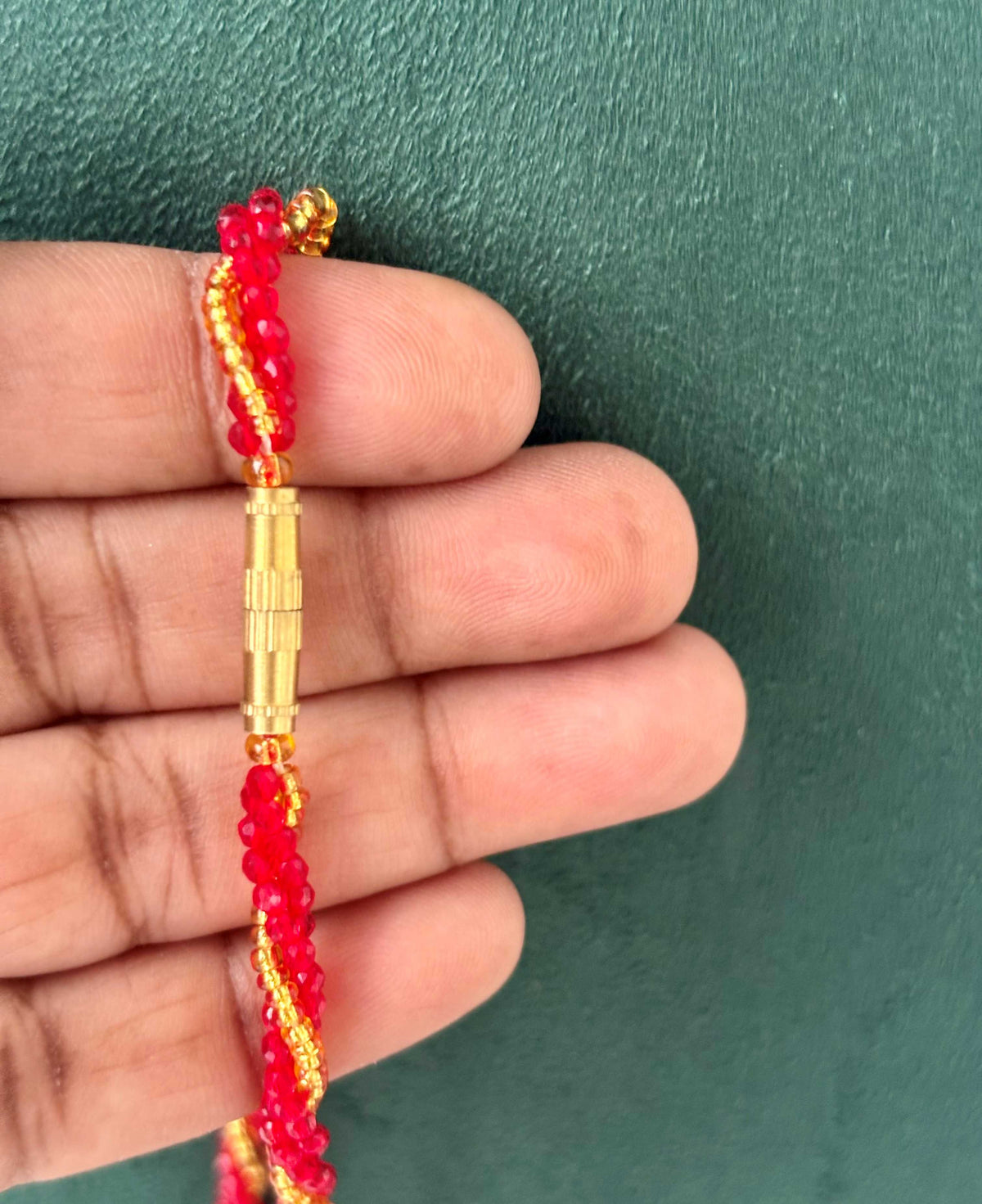 Semifinished Dark Red Hydro Bead Chain