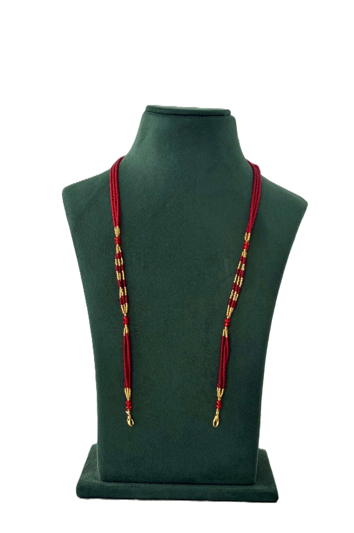 Semifinished Red Seed Bead Chain Design 1