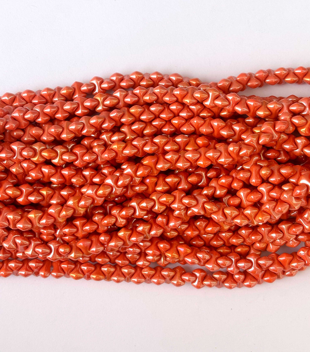86 Pieces Orange Bow Monalisa Beads 9x5MM