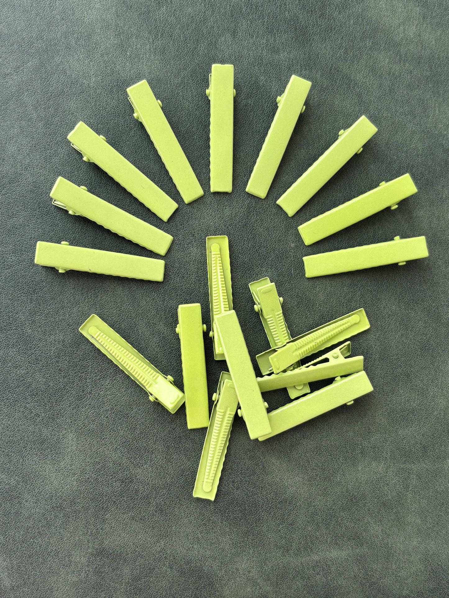 Pastel Green Alligator Clips