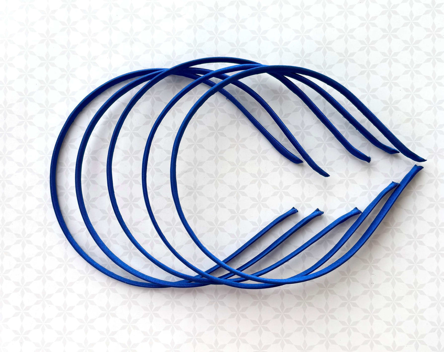 Dark Blue Satin Hairbands