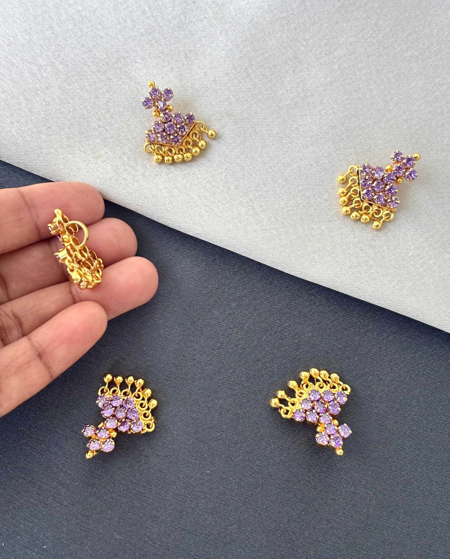 Gold Plated Lavender Floral Pendant