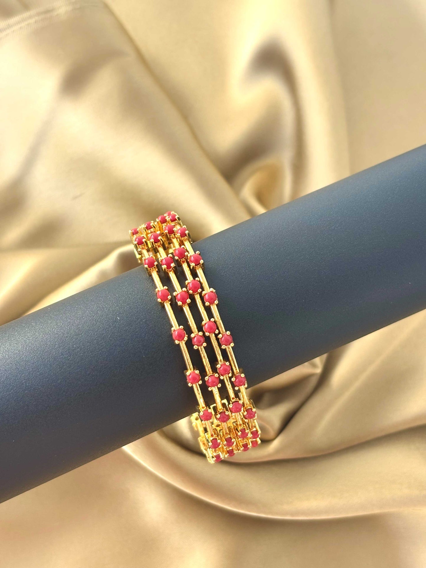 Pavizham Studded Bangles Size 2.8