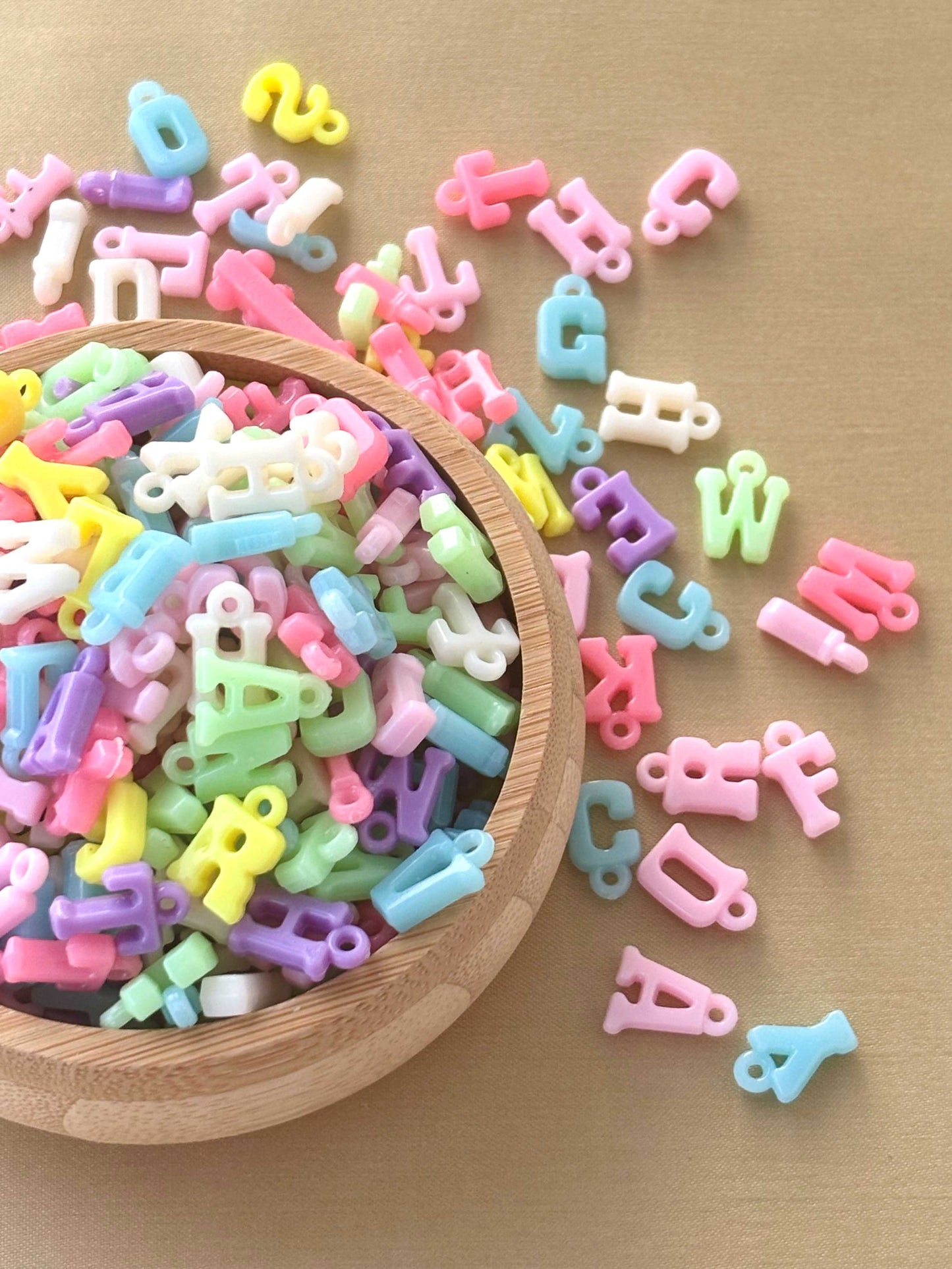 Soft-Hued Letter Beads