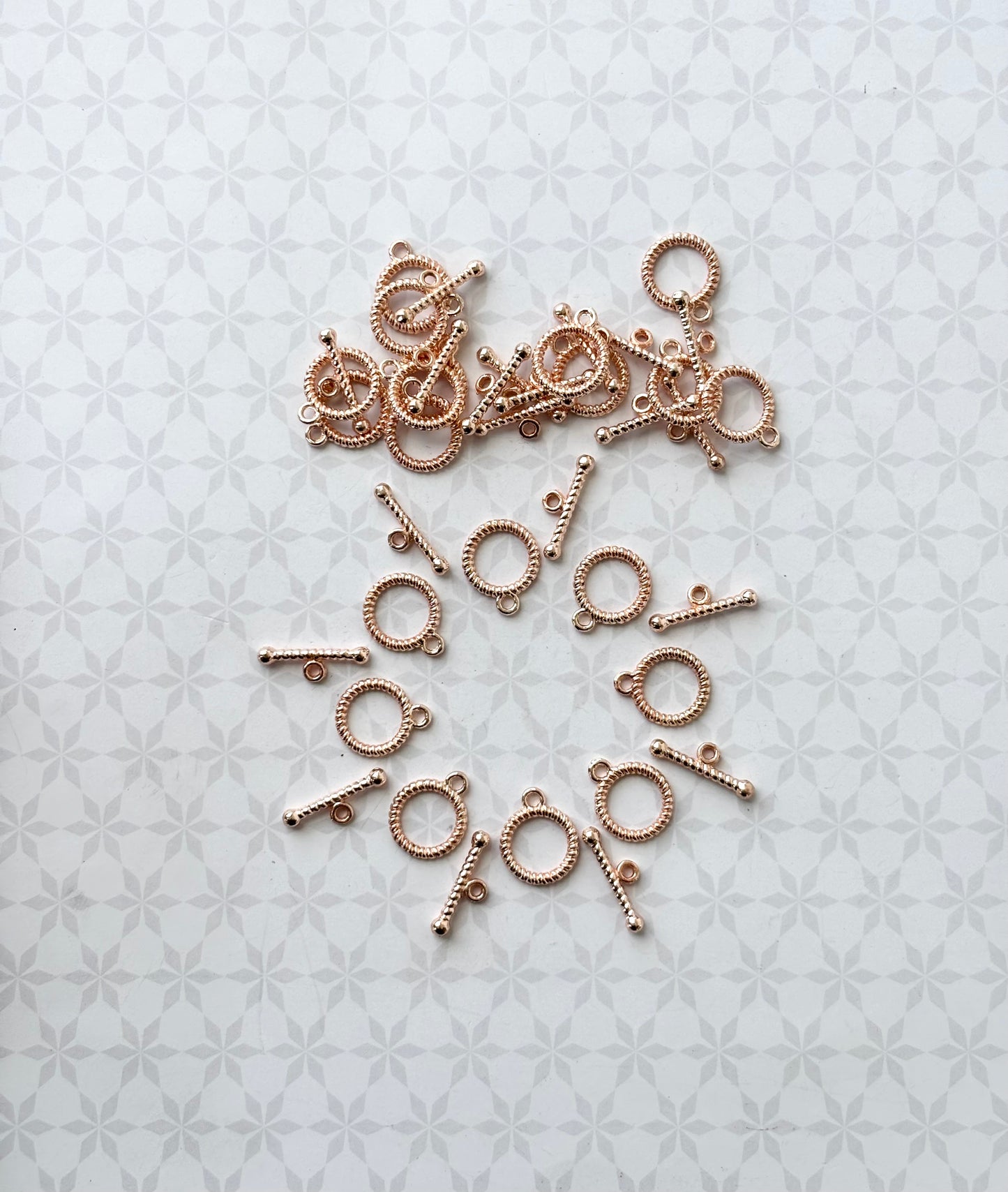 Decorative Rose Gold Toggle Clasps