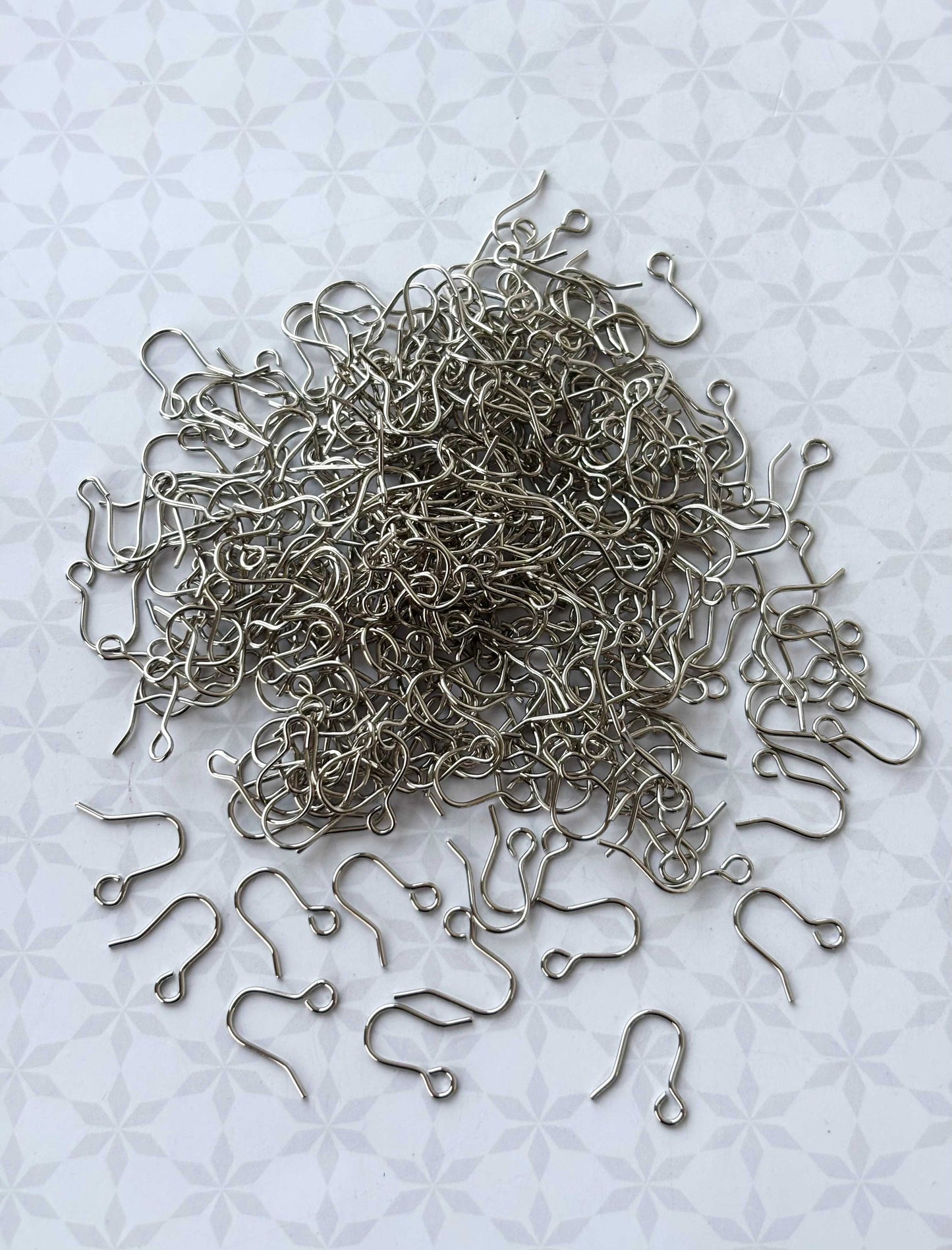 Rhodium Fish Hook Earring Wires