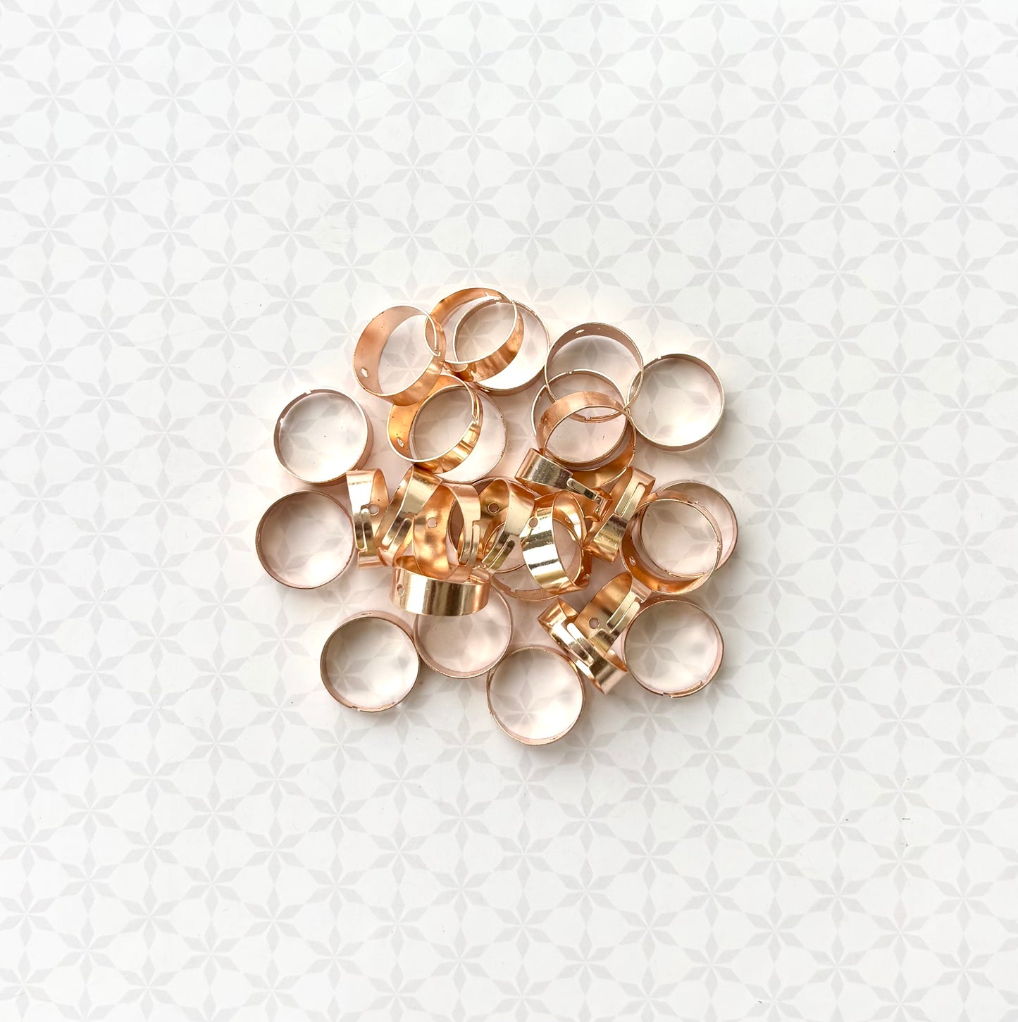 Rose Gold Plated Wide Adjustable Ring Base