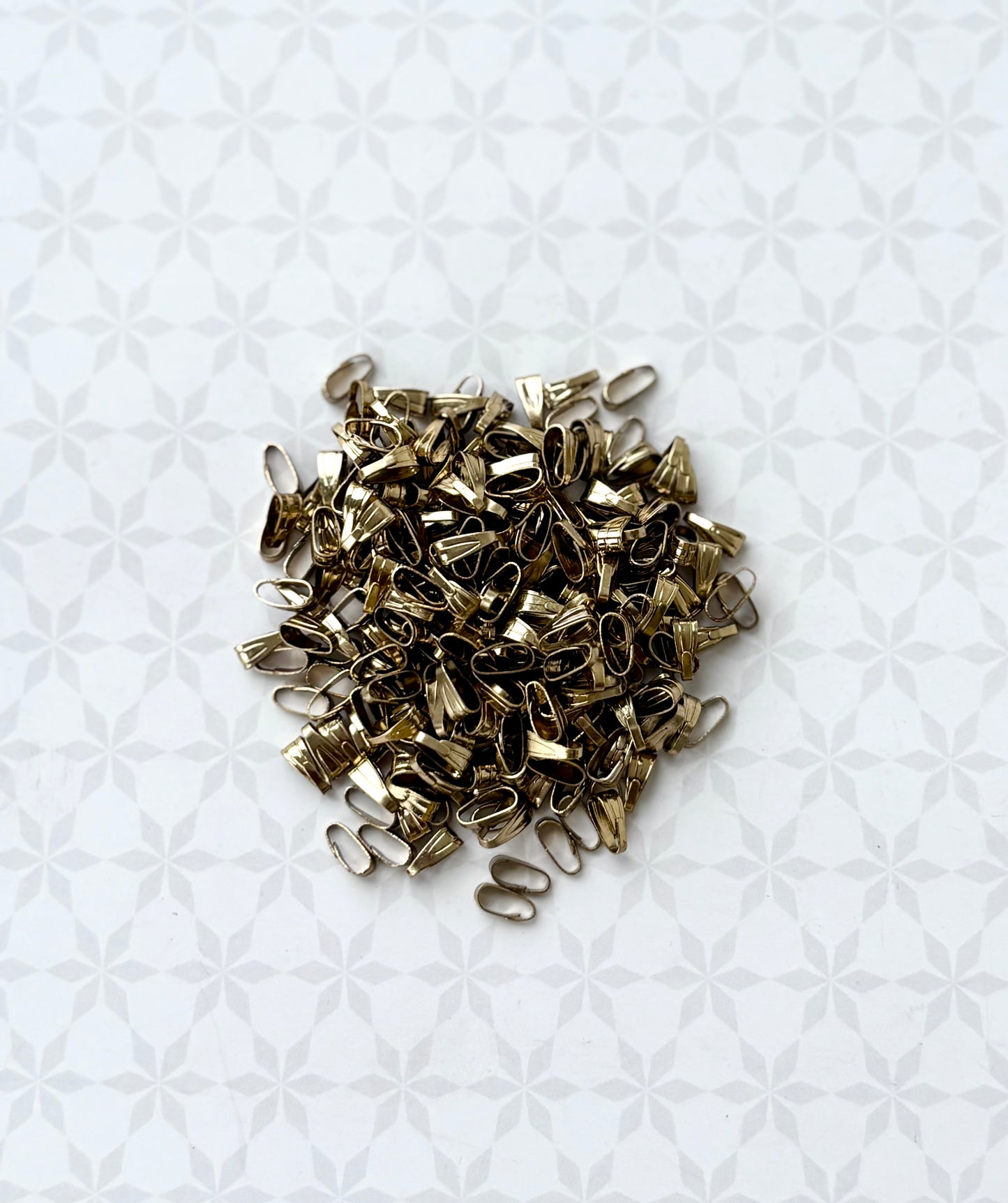 Antique Gold Plated Pinch Pendant Bails