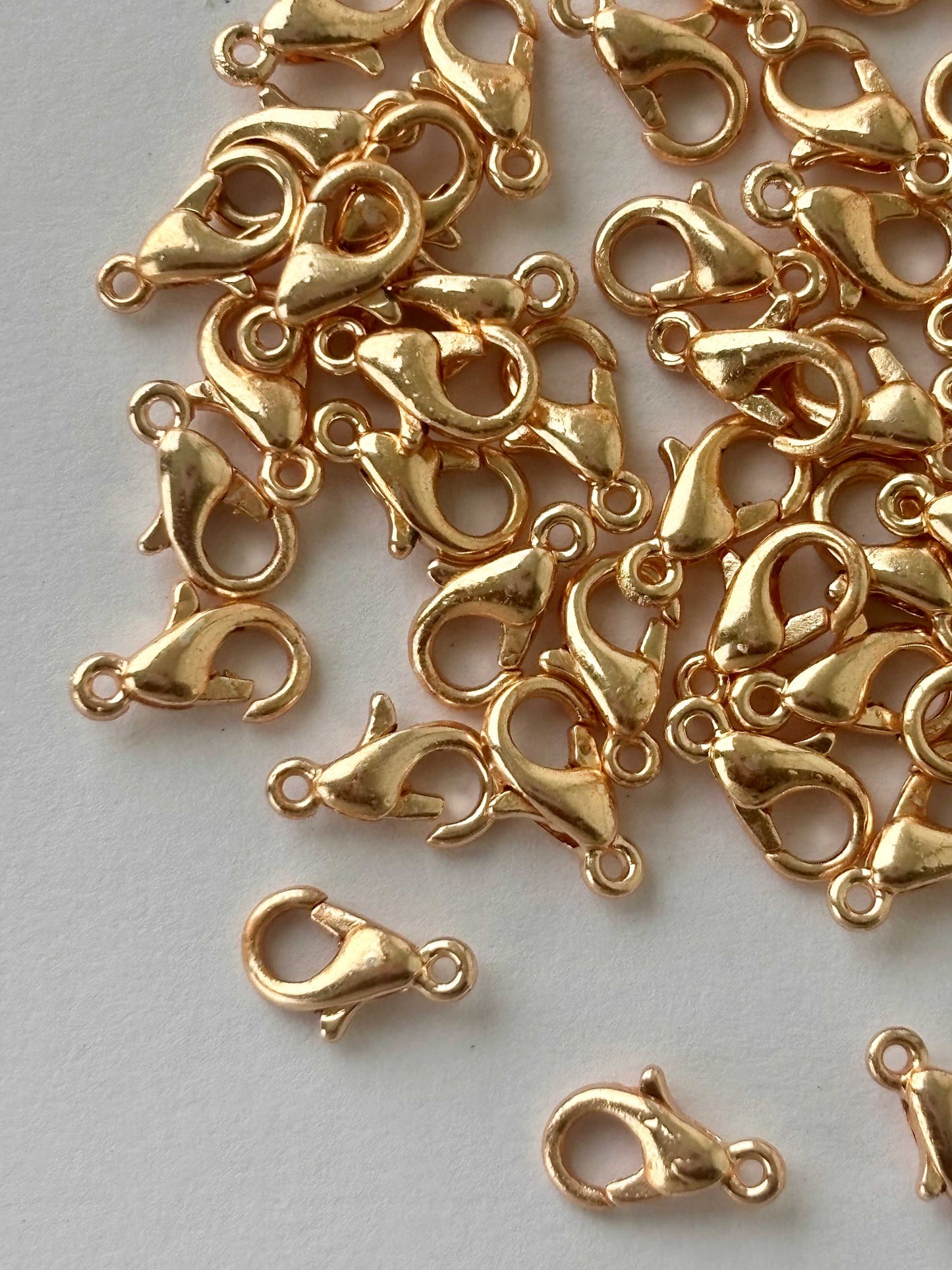 Rose Gold Plated Lobster Clasp Closures for Jewelry