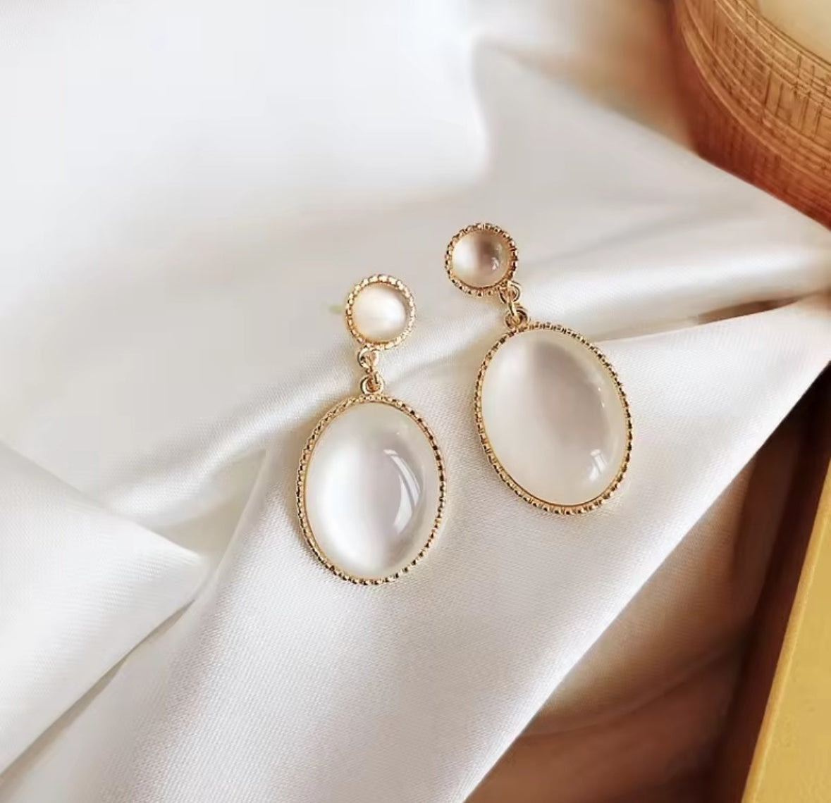 Opalite Oval Drop Earrings