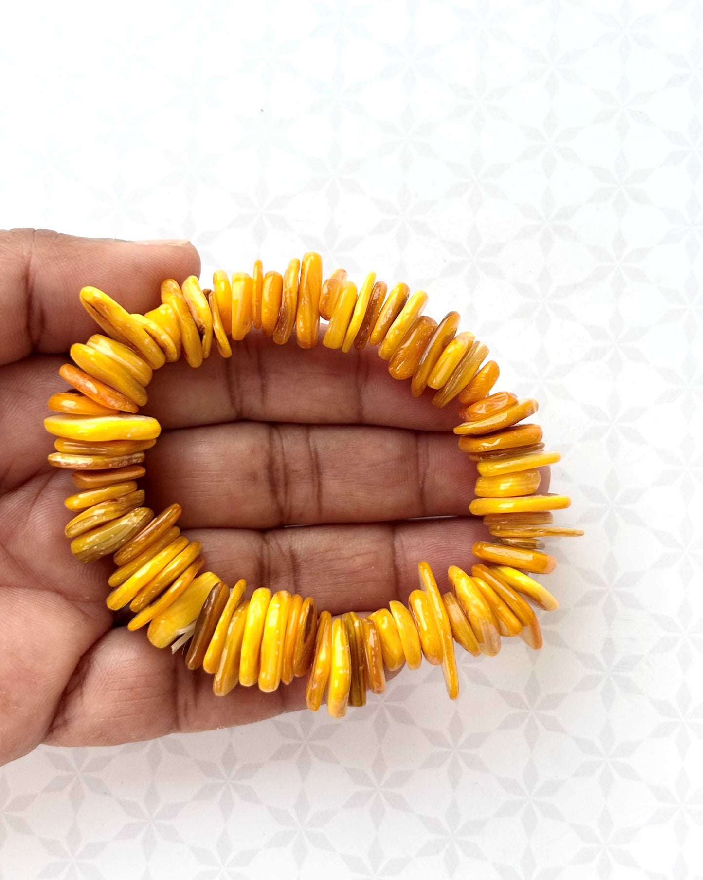 Amber Shell Chip Bracelet