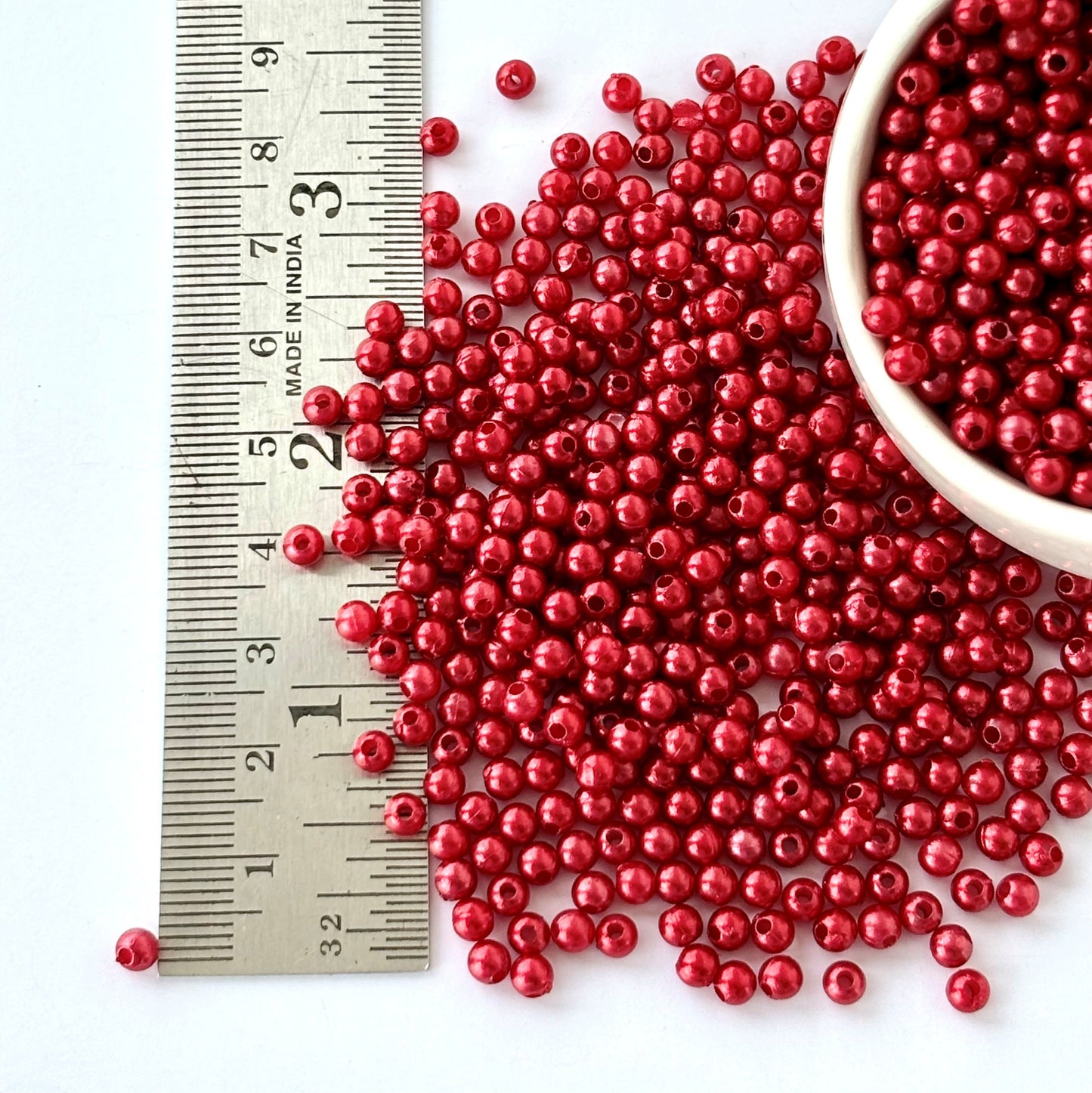 Red Pearl Beads 3MM