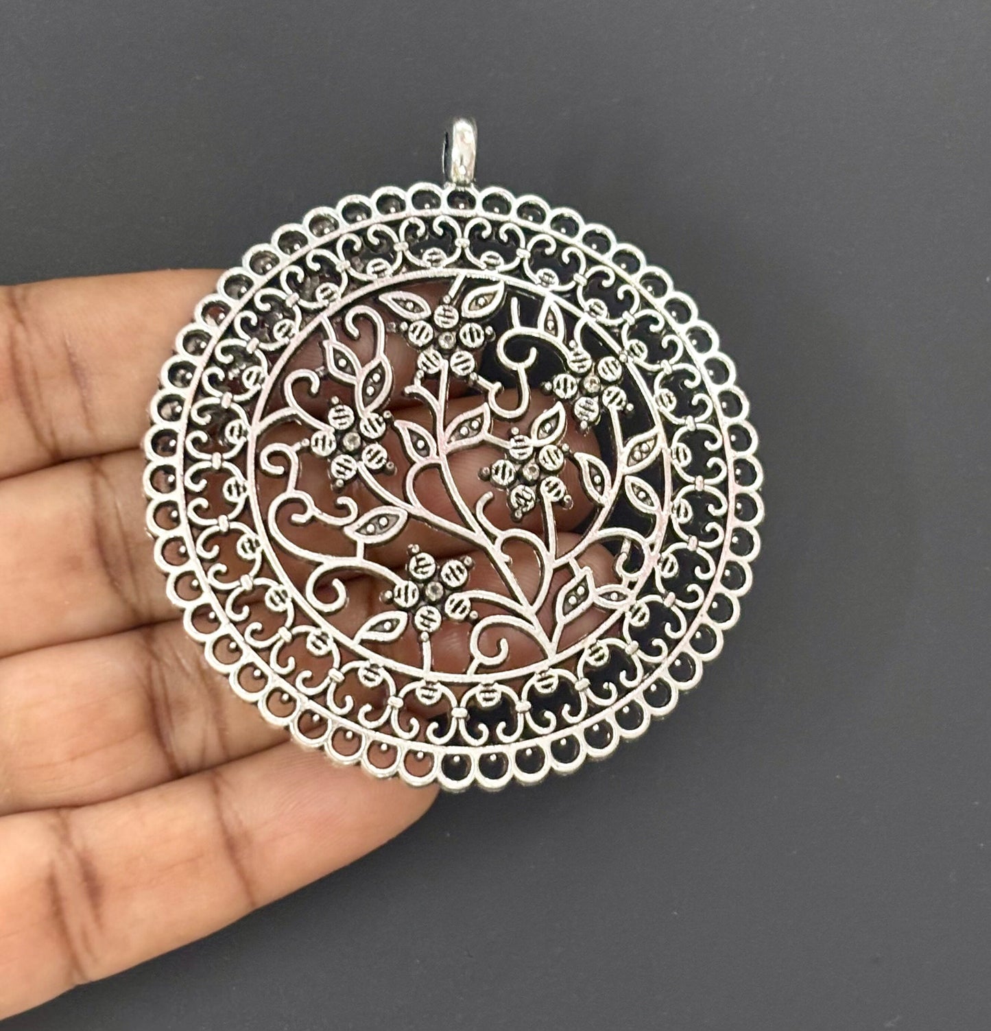 Mystic Whispers - Intricate Silver Pendant