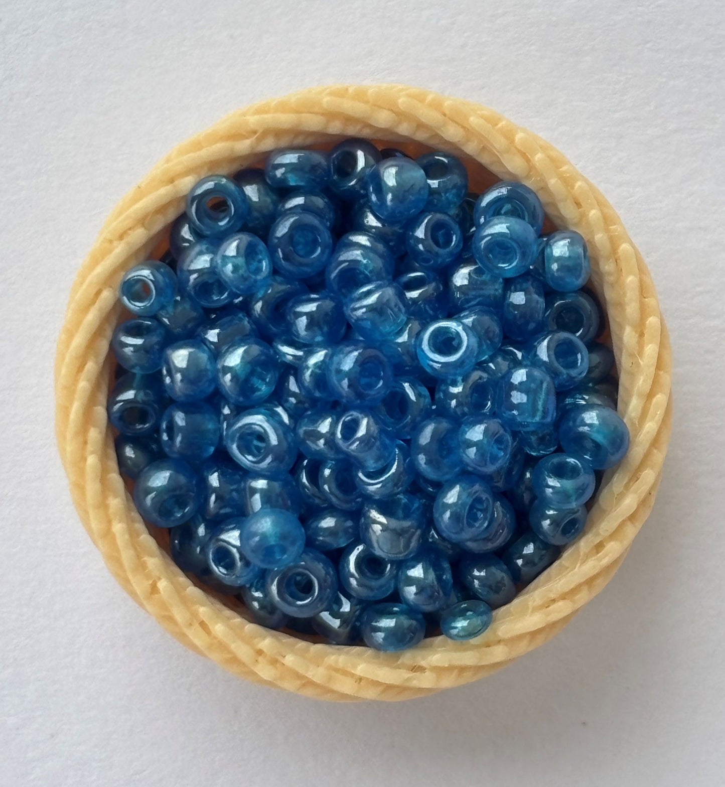 Iridescent Blue Indian Seed Beads