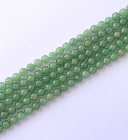 Smooth Natural Green Aventurine Beads