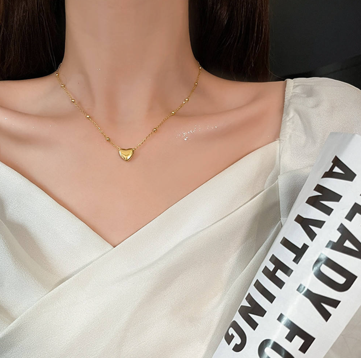 Heart Beads Chain Necklace