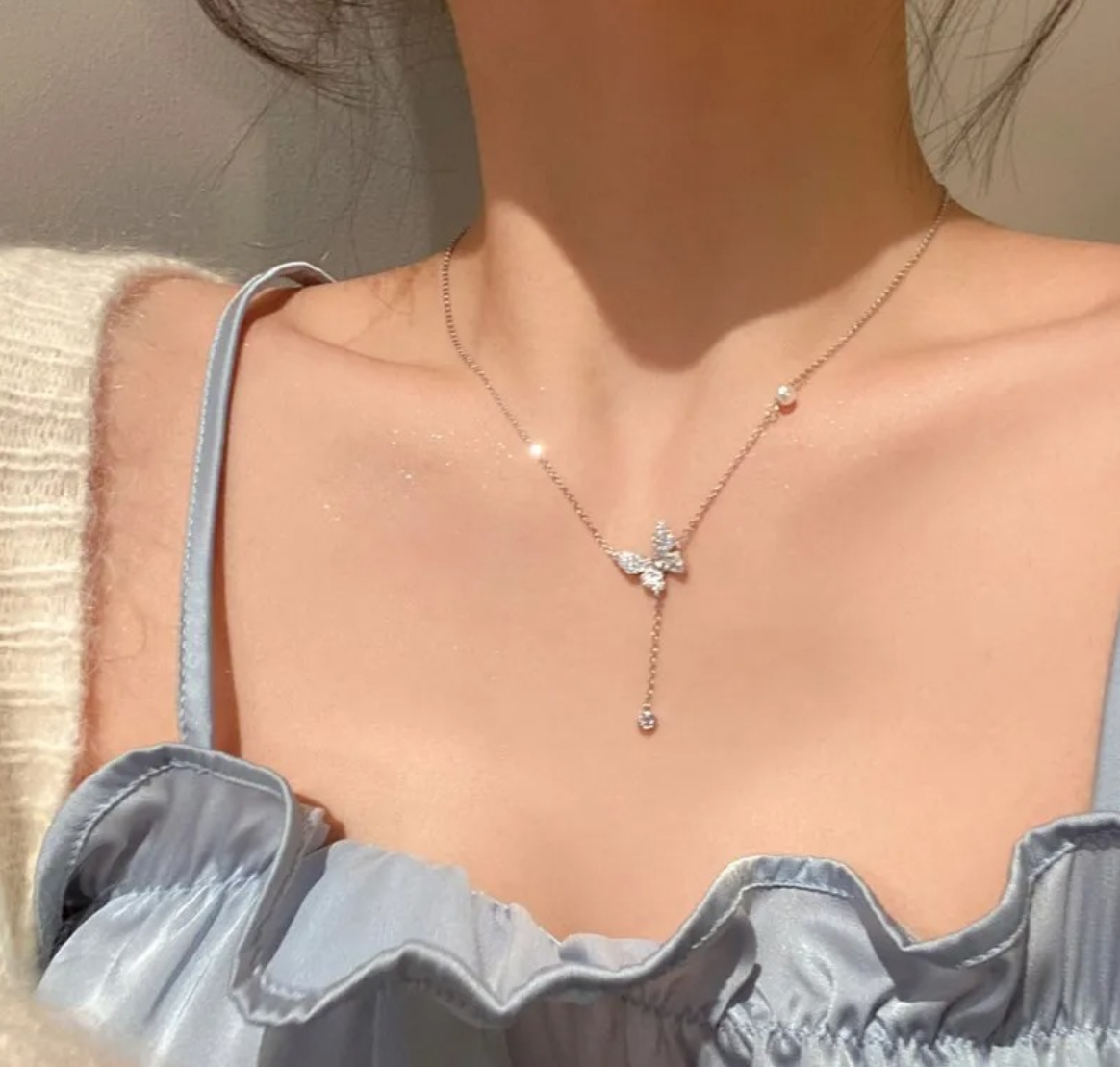 Minimal Butterfly Necklace