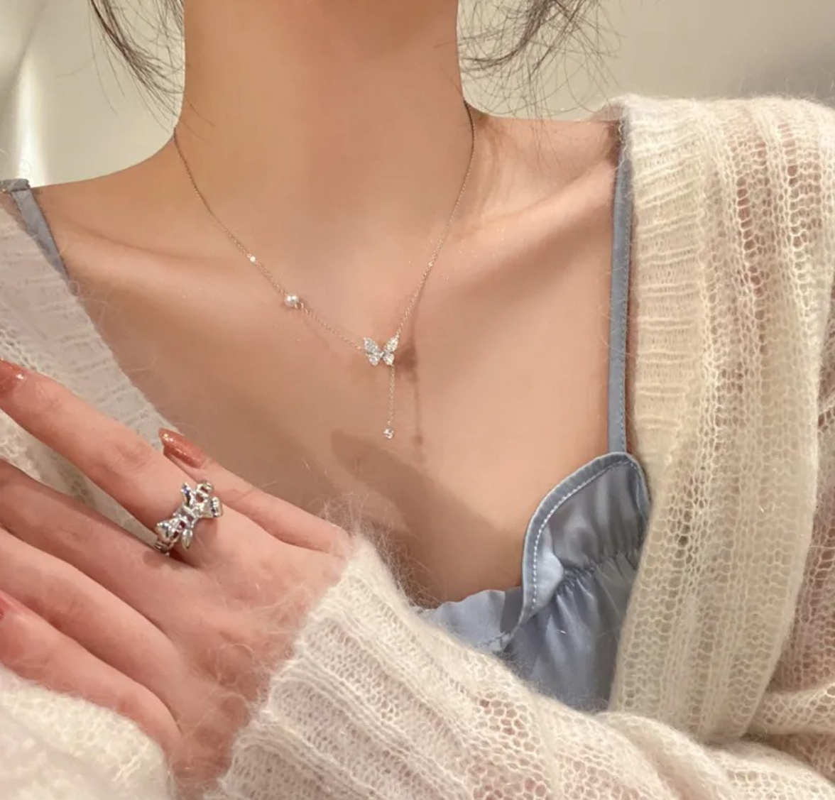 Minimal Butterfly Necklace