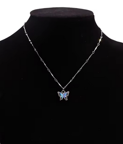Blue Butterfly Necklace