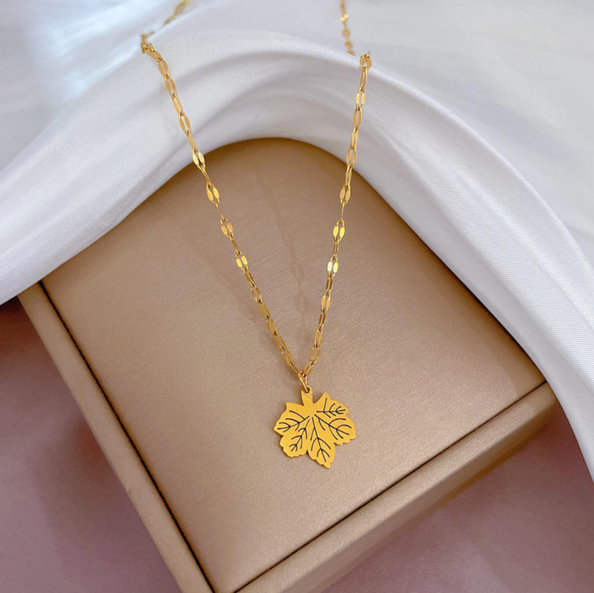 Maple Leaf Charm Necklace