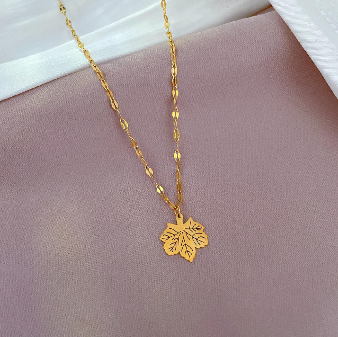 Maple Leaf Charm Necklace