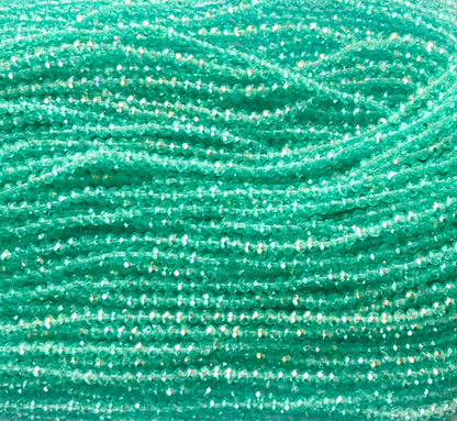 Mint Green Rondelle Crystal Beads 4MM