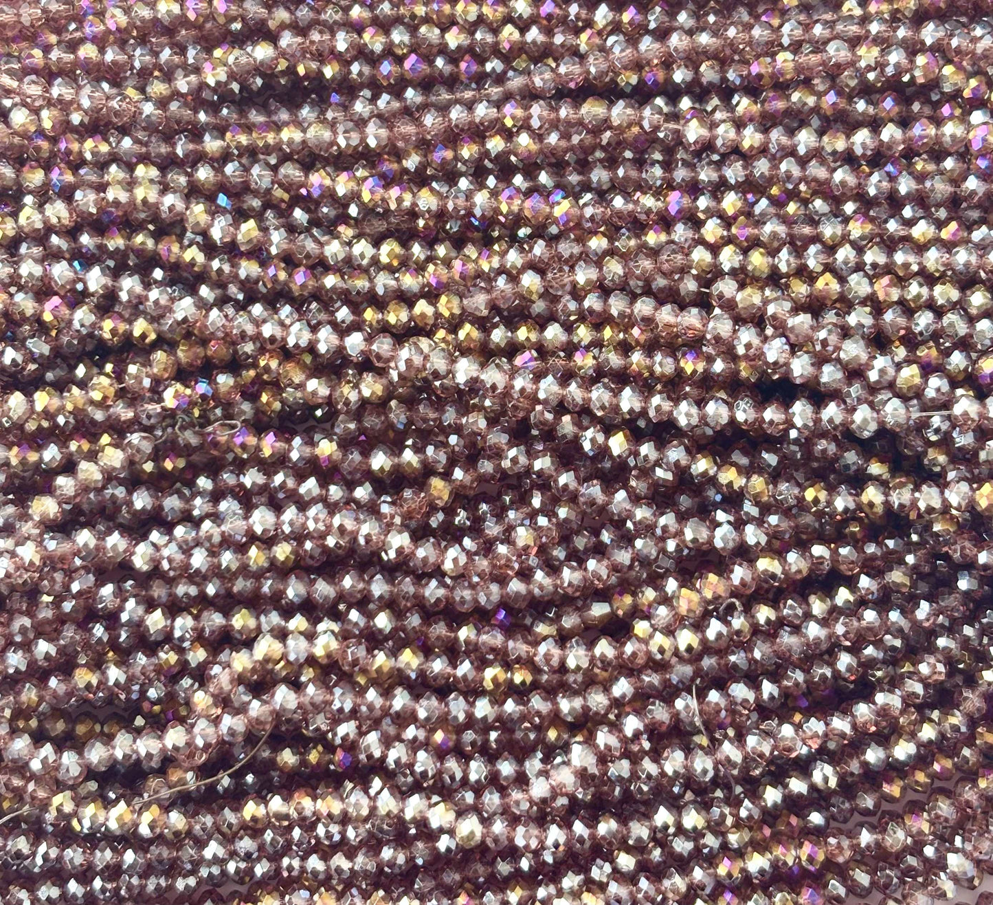 Metallic Bronze Rondelle Crystal Beads 4MM