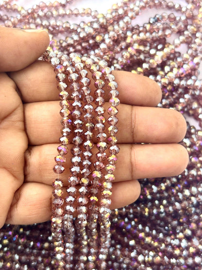 Metallic Bronze Rondelle Crystal Beads 4MM