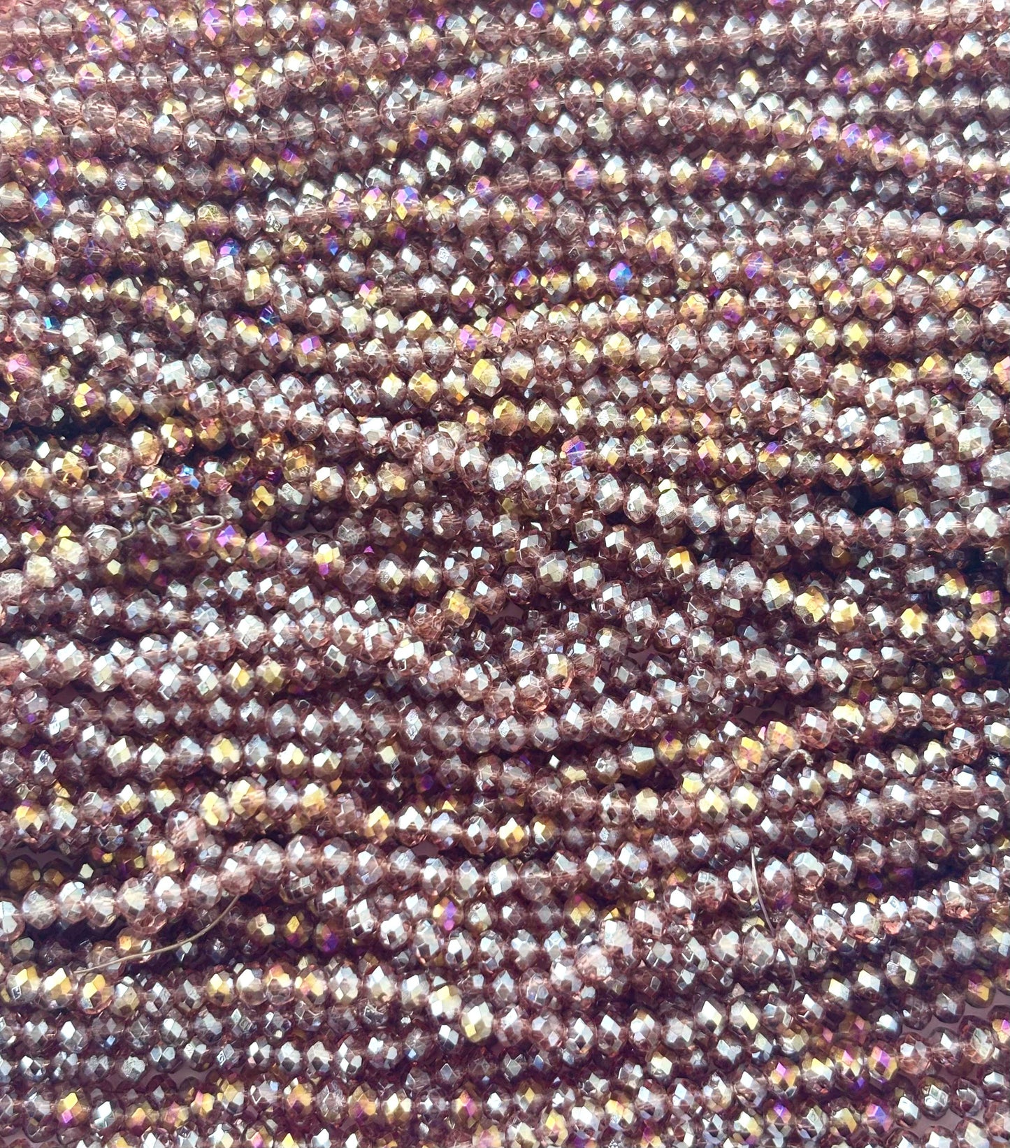 Metallic Bronze Rondelle Crystal Beads 4MM