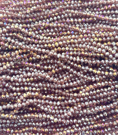 Metallic Bronze Rondelle Crystal Beads 4MM