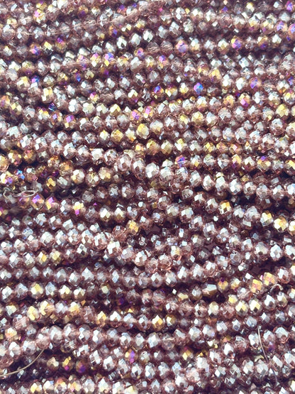 Metallic Bronze Rondelle Crystal Beads 4MM