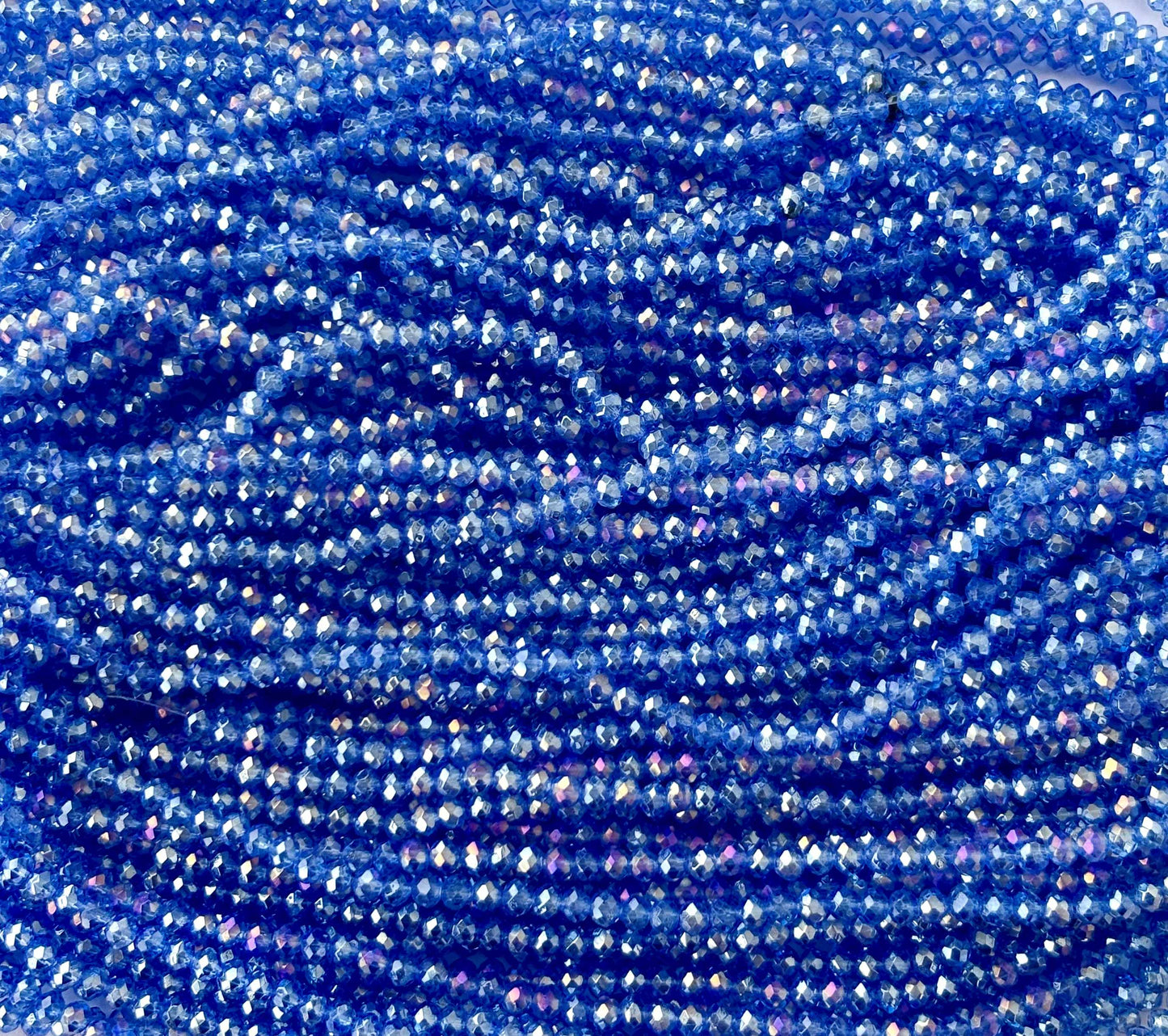 Royal Blue Rondelle Crystal Beads 4MM