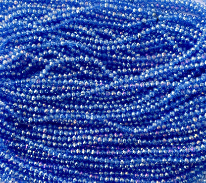 Royal Blue Rondelle Crystal Beads 4MM