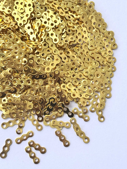 Gold-Plated 3-Hole Connector Links