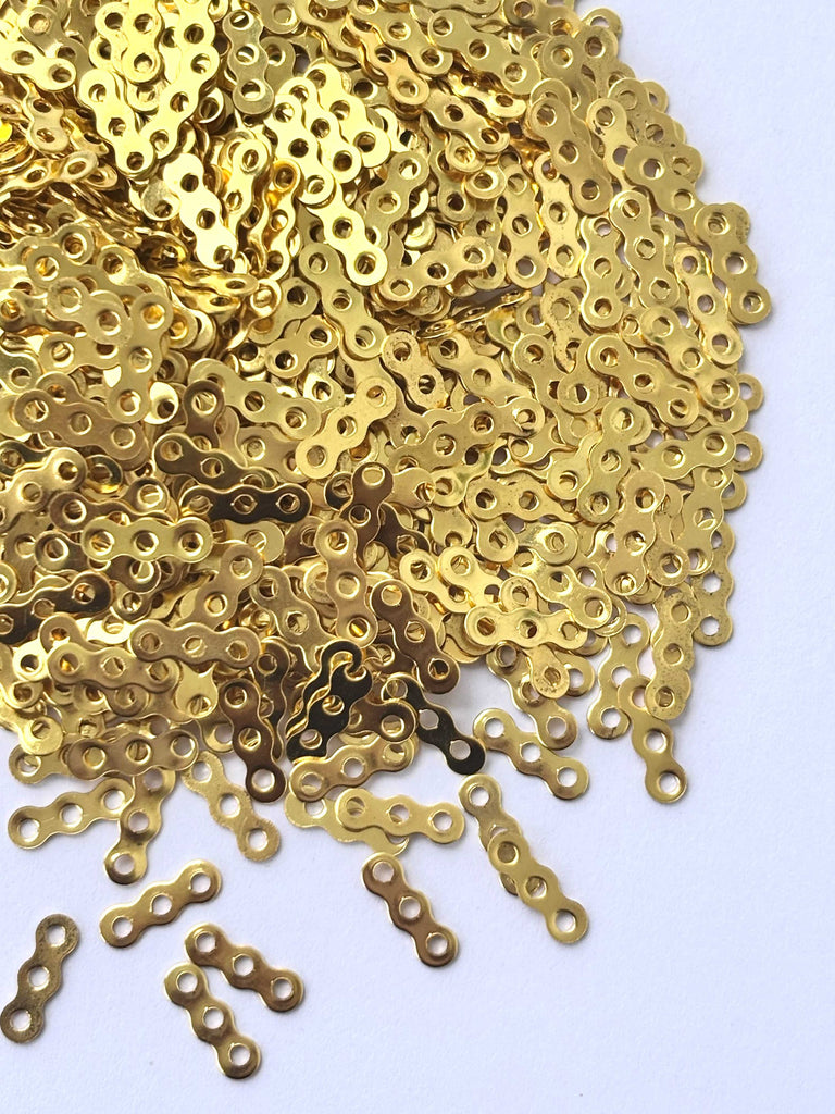 Gold-Plated 3-Hole Connector Links