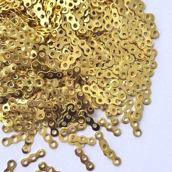 Gold-Plated 3-Hole Connector Links