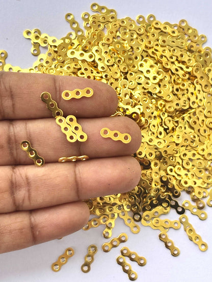 Gold-Plated 3-Hole Connector Links