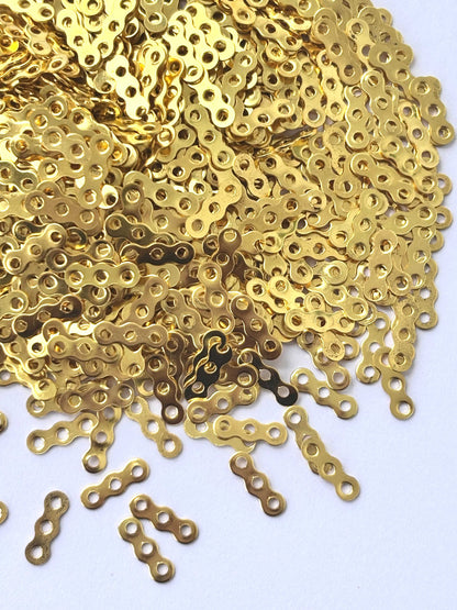 Gold-Plated 3-Hole Connector Links