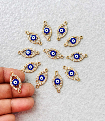 Gold Evil Eye Kundan Connectors