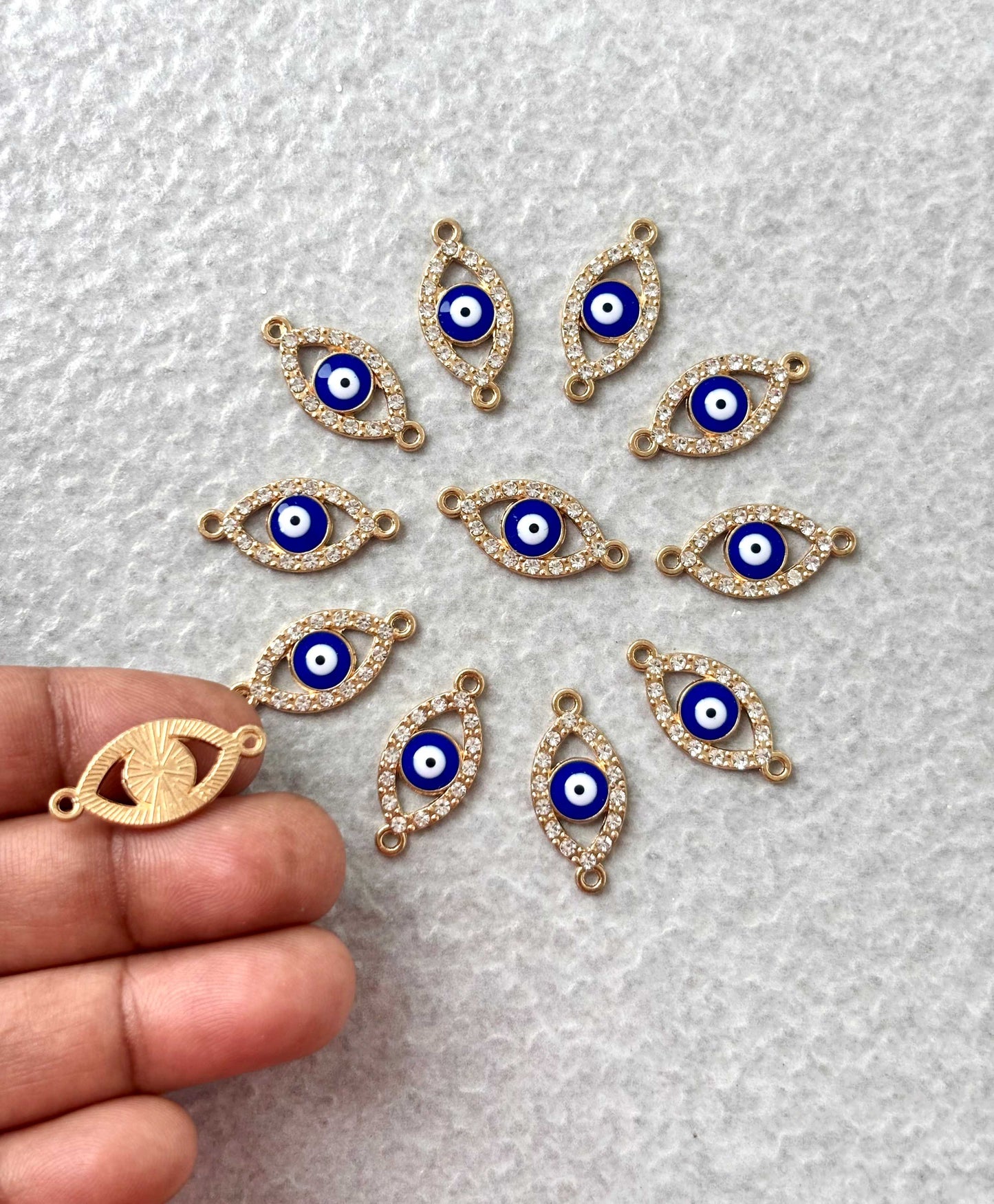 Gold Evil Eye Kundan Connectors