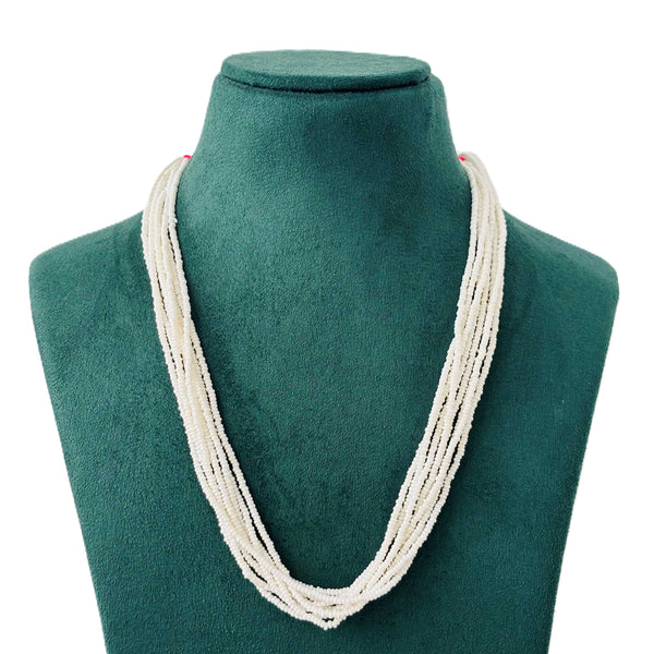 Multi-Strand Cream Seed Beads Necklace