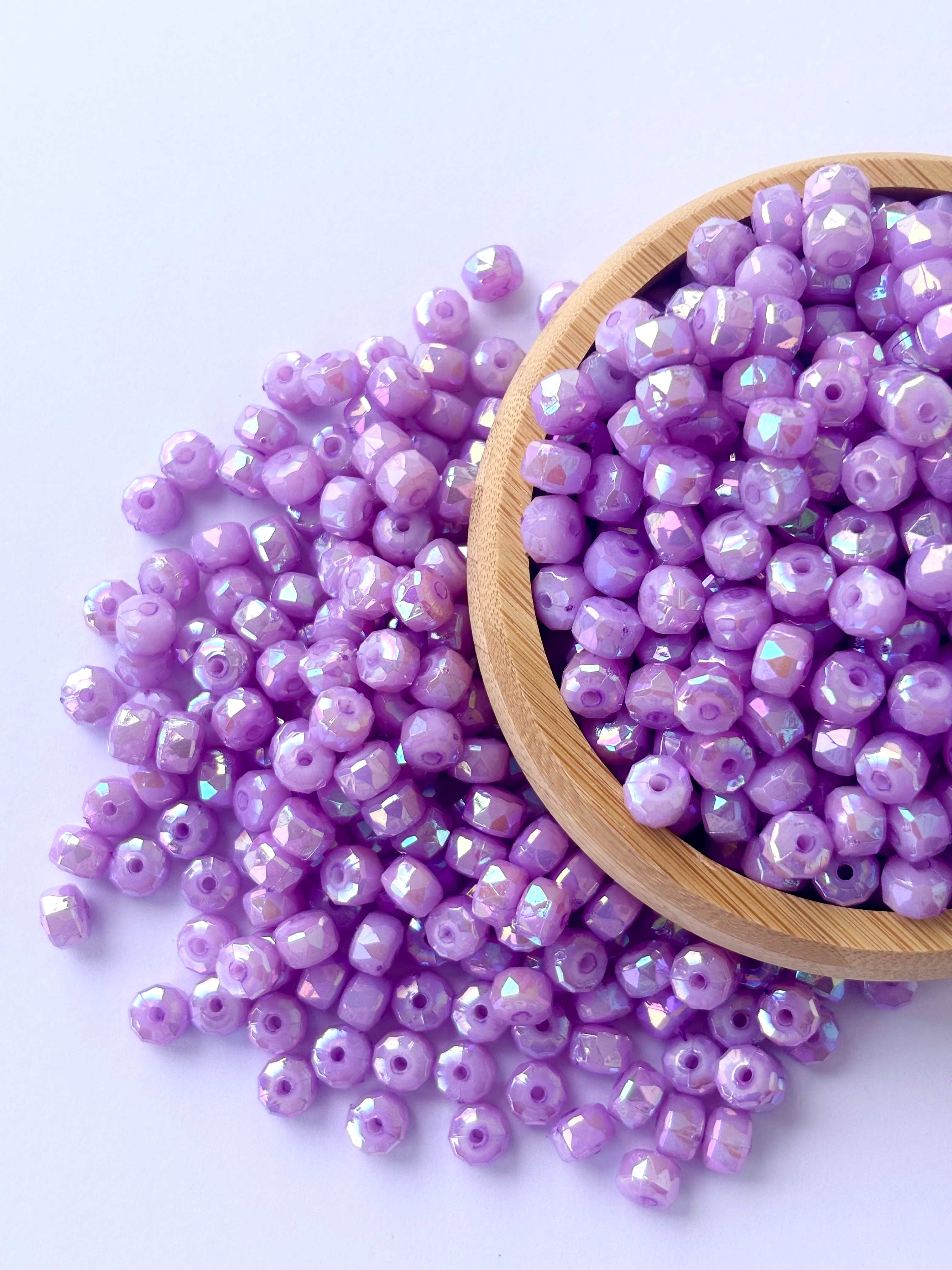 Lavender Multi-Faceted Beads