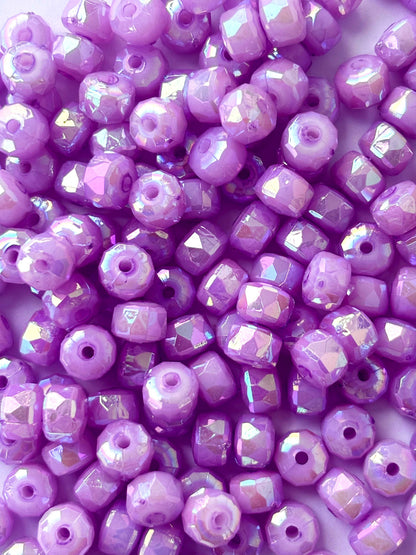 Lavender Multi-Faceted Beads