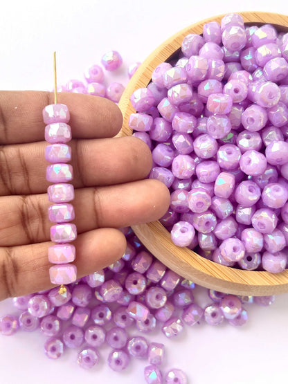 Lavender Multi-Faceted Beads