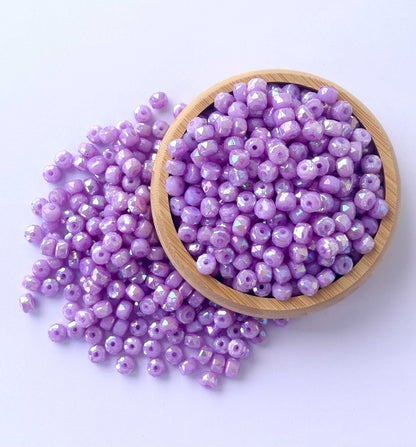 Lavender Multi-Faceted Beads