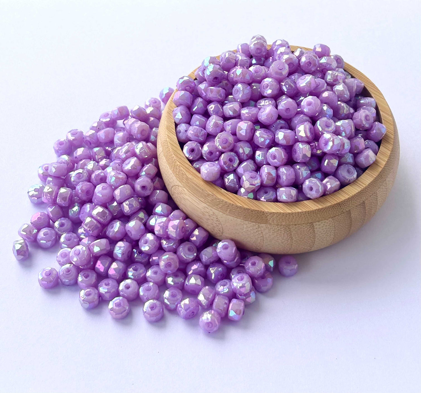 Lavender Multi-Faceted Beads