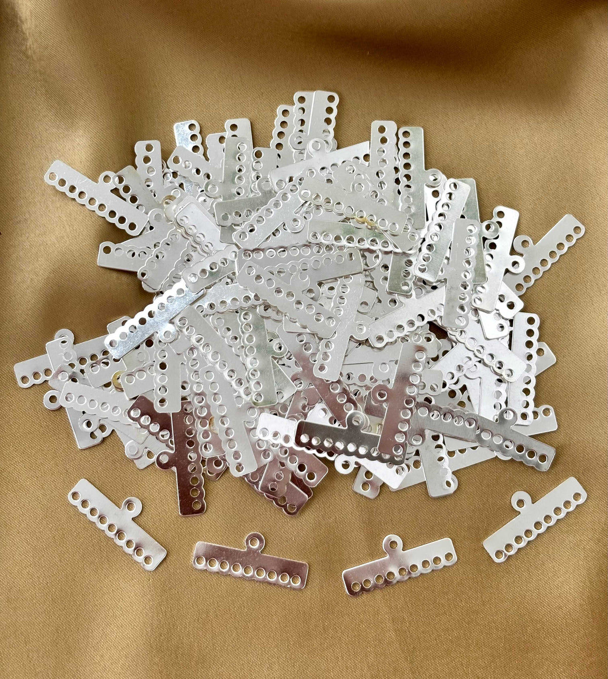 Silver Nine Hole Connectors